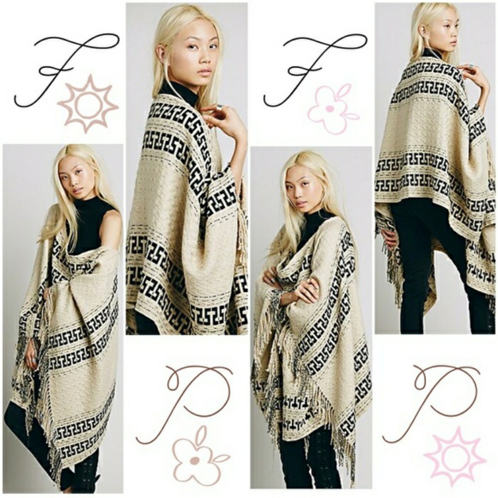 FREE PEOPLE Kennedy Pullover Poncho Cape